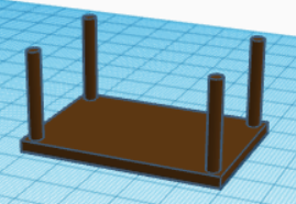 Mesa boca abajo, posición ideal para su impresión en 3D.